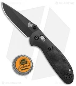 Benchmade Mini Griptilian AXIS Lock Knife Black (2.91" Black) D2 -Knives Benchmade Store Benchmade Mini Griptilian Manual Axis Lock D2 Black Black 556BKD2 BHQ 98823 jr bottlecap