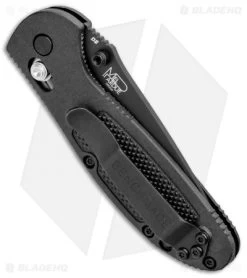 Benchmade Mini Griptilian AXIS Lock Knife Black (2.91" Black) D2 -Knives Benchmade Store Benchmade Mini Griptilian Manual Axis Lock D2 Black Black 556BKD2 BHQ 98823 jr side