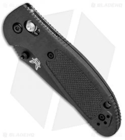 Benchmade Mini Griptilian AXIS Lock Knife Black (2.91" Black) D2 -Knives Benchmade Store Benchmade Mini Griptilian Manual Axis Lock D2 Black Black 556BKD2 BHQ 98823 jr spine