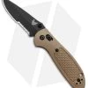 Benchmade Mini Griptilian AXIS Lock Knife Sand (2.91" Black Serr) D2 -Knives Benchmade Store Benchmade Mini Griptilian Manual Axis Lock D2 Tan Black 556SBKSND2 1402 BHQ 98827 jr