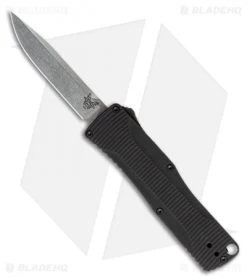 Benchmade Om 4850 D/A OTF Automatic Knife Black Aluminum (2.5" Satin)
