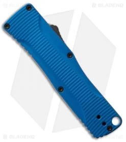 Benchmade Om D/A OTF Automatic Knife Blue Alum. (2.5" Black DLC) 4850BK-1 -Knives Benchmade Store Benchmade Om D A OTF Automatic Knife Blue Alum. 2.5 Black DLC 4850BK 1 BHQ 118575 LS Side