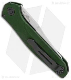 Benchmade Osborne 9400 Automatic Knife Green Aluminum (3.4" Satin) -Knives Benchmade Store Benchmade Osborne 9400 Auto Green Aluminum Satin BHQ 113244 jr side