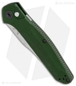 Benchmade Osborne 9400 Automatic Knife Green Aluminum (3.4" Satin) -Knives Benchmade Store Benchmade Osborne 9400 Auto Green Aluminum Satin BHQ 113244 jr spine