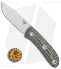 Benchmade Pardue Hunter Fixed Blade Knife OD Green Micarta (3.5" Satin) 15400 -Knives Benchmade Store Benchmade Pardue Hunter OD Green Micarta Satin BHQ 78768 er bottlecap