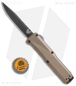 Benchmade 4600DLC-1 Phaeton D/A OTF Automatic Knife FDE (3.45" Black DLC) -Knives Benchmade Store Benchmade Phaeton DA OTF FDE Black DLC 4600DLC 1 BHQ 51640 jr bottlecap 2