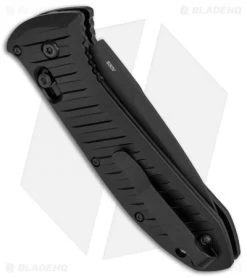 Benchmade 5700SBK Auto Presidio II Automatic Knife (3.7" Black Serr) -Knives Benchmade Store Benchmade Presidio II AXIS Black Serr Auto 5700SBK BHQ 51642 jr side