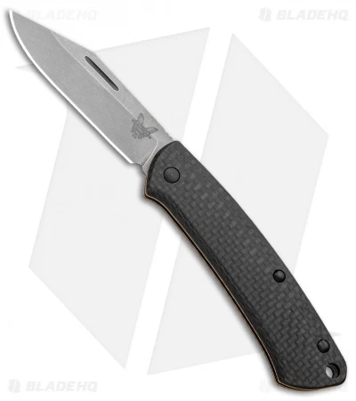 Benchmade Proper Clip Point Slip Joint Knife Carbon Fiber/FDE (2.8" SW) 318-2 3 Benchmade Proper Clip Point Slip Joint Knife Carbon Fiber/FDE (2.8" SW) 318-2