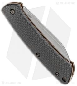 Benchmade Proper Sheepsfoot Slip Joint Knife Carbon Fiber/FDE (2.8" SW) 319-2 -Knives Benchmade Store Benchmade Proper Sheepsfoot SJ CF FDE SW 319 2 BHQ 97554 jr side