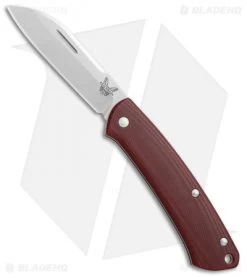 Knives Benchmade Store 20 Benchmade Proper Slip Joint Knife Red G-10 (2.8" Satin) 319-1