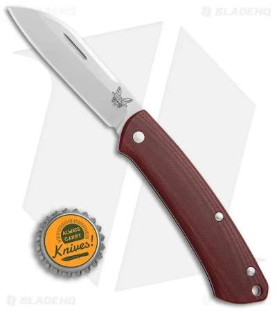Benchmade Proper Slip Joint Knife Red G-10 (2.8" Satin) 319-1 6 Benchmade Proper Slip Joint Knife Red G-10 (2.8" Satin) 319-1 - Image 4