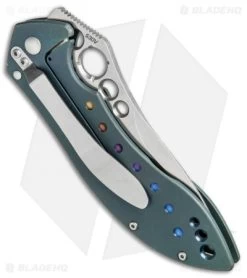 Rare Benchmade 630 Skirmish Frame Lock Knife Titanium (4.3" Satin) -Knives Benchmade Store Benchmade Rare 630 Skirmish BHQ 0346 jr side