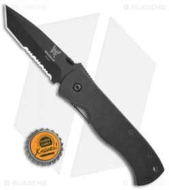 Rare Benchmade 970SBT Emerson CQC7 Liner Lock Knife (3.25" Black Serr) -Knives Benchmade Store Benchmade Rare Emerson CQC7 LL Black Serr 970SBT BHQ 35740 jr bottlecap