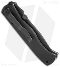 Rare Benchmade 970SBT Emerson CQC7 Liner Lock Knife (3.25" Black Serr) -Knives Benchmade Store Benchmade Rare Emerson CQC7 LL Black Serr 970SBT BHQ 35740 jr side