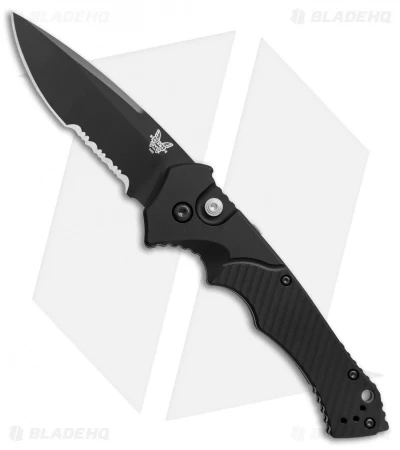 Benchmade Rukus II Automatic Knife (3.4" Black Serr) 9600SBK 3 Benchmade Rukus II Automatic Knife (3.4" Black Serr) 9600SBK