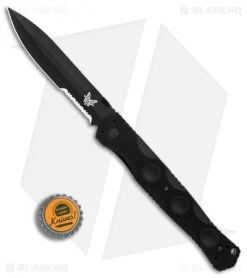 Benchmade SOCP Liner Lock Knife Black G-10 (4.47" Black Serr) 390SBK -Knives Benchmade Store Benchmade SOCP Black G10 Black Serr BHQ 87889 er bottlecap