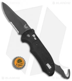 Benchmade Triage AXIS Lock Automatic Knife (3.58" Black Serr) 9170SBK -Knives Benchmade Store Benchmade Triage AXIS Lock Auto Black Serr 9170SBK BHQ 15157 jr bottlecap