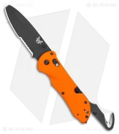 Benchmade Triage AXIS Lock Knife Orange G-10 (3.5" Black Serr) 916SBK-ORG -Knives Benchmade Store Benchmade Triage AXIS Lock Knife Orange G 10 3.5 Black Serr 916SBK ORG BHQ 9699 LS Hook