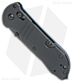 Benchmade 917SBK-1901 Triage Axis Lock Knife Black G-10 (3.4" Black Serr) -Knives Benchmade Store Benchmade Triage Axis Lock black G 10 Black Serr 917SBK 1901 BHQ 105738 jr spine