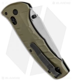 Benchmade Turret AXIS Lock Folding Knife OD Green G-10 (3.7" Satin) 980 -Knives Benchmade Store Benchmade Turret AIX Lock OD Green G 10 Satin 980 BHQ 92610 jr side