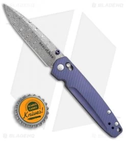 Benchmade Valet Gold Class AXIS Lock Knife Blue-Violet Ti (Damascus) 485-171 -Knives Benchmade Store Benchmade Valet Gold Class blue violet ti damascus 485 171 BHQ 51600 er size