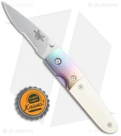 Vintage Benchmade Mel Pardue 850S Liner Lock Knife (2.8" Satin Serr) -Knives Benchmade Store Benchmade Vintage Mel Pardue LL Serr 850S BHQ 37226 jr bottlecap