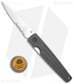 Vintage Benchmade Mini Spike 640S-BLK Liner Lock Knife (3.375" Satin Serr) -Knives Benchmade Store Benchmade Vintage Mini Spike LL Serr 640S BLK BHQ 35739 jr bottlecap