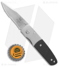 Vintage Benchmade 330 Mel Pardue Knife Ti/Black G-10 (2.4" Satin Serr) -Knives Benchmade Store Vintage Benchmade 330 Mel Pardue ti black G10 satin serr BHQ 71890 er size