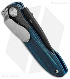 Vintage Benchmade 690 Liner Lock Knife Blue Wood/CF (3.625" Black) 690BTBLU 9 Vintage Benchmade 690 Liner Lock Knife Blue Wood/CF (3.625" Black) 690BTBLU -Knives Benchmade Store Vintage Benchmade 690 LL Blue Wood CF 690BTBLU BHQ 99186 jr side