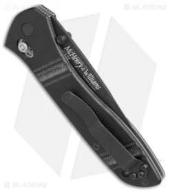 Vintage Benchmade 710 McHenry & Williams AXIS Lock Knife (4" Black Serr) -Knives Benchmade Store Vintage Benchmade 710 McHenry WIlliams black serr BHQ 71892 er side