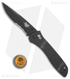 Vintage Benchmade 710 McHenry & Williams AXIS Lock Knife (4" Black Serr) -Knives Benchmade Store Vintage Benchmade 710 McHenry WIlliams black serr BHQ 71892 er size