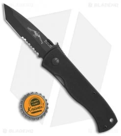 Benchmade Vintage Emerson CQC-7 Tanto Knife Wave Opener (3.25" Black Serr) 2001 -Knives Benchmade Store Vintage Emerson CQC 7 tanto wave opener black serr 2001 BHQ 71893 er size
