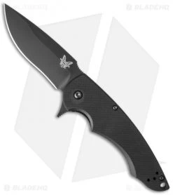 Knives Benchmade Store 14 Benchmade Precinct Flipper Liner Lock Knife Black G-10 (3.3" Black) 320BK
