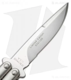 Rare Vintage Benchmade 35-SPL LE Bali-Song Butterfly Knife (3.5" Satin) #26 -Knives Benchmade Store benchmade 35 spl balisong special 026 blade cm