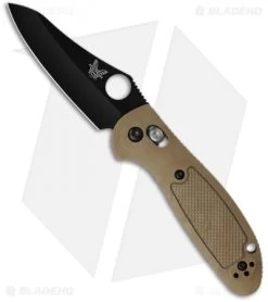 Benchmade Mini Griptilian AXIS Lock Knife Sand (2.91" Black) 555BKHGSN