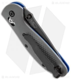 Benchmade Mini Griptilian AXIS Lock Knife Gray/Blue G-10 (2.91" Black) 556BK-1 -Knives Benchmade Store benchmade 556sbk 1 side cm