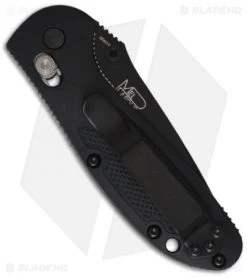 Benchmade Mini Griptilian AXIS Lock Knife Black (2.91" Black Serr) 556SBK -Knives Benchmade Store benchmade 556sbk mini griptilian mdp new back