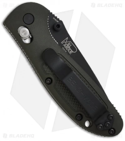 Benchmade Mini Griptilian AXIS Lock Knife Olive Drab (2.91" Black Serr) 556SBKOD 4 Benchmade Mini Griptilian AXIS Lock Knife Olive Drab (2.91" Black Serr) 556SBKOD - Image 2