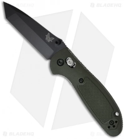 Benchmade Mini Griptilian OD Green Tanto Knife (2.91" Black) 557BKOD 3 Benchmade Mini Griptilian OD Green Tanto Knife (2.91" Black) 557BKOD