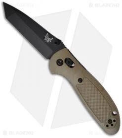 Benchmade Mini Griptilian Tanto AXIS Lock Knife Sand (2.91" Black) 557BKSN