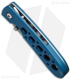 Vintage Benchmade Leopard 612S-BLU Liner Lock Knife (3.0" Satin Serr) -Knives Benchmade Store benchmade 612s blu bottom cm
