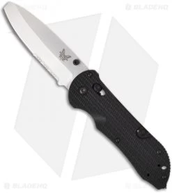 Benchmade Triage AXIS Lock Knife Black G-10 (3.5" Satin Serr) 916S