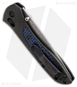 Benchmade Gold Class 710-141 Knife Carbon Fiber C-Tek (3.9" Damasteel) -Knives Benchmade Store benchmade gold 710 141 mchenry side