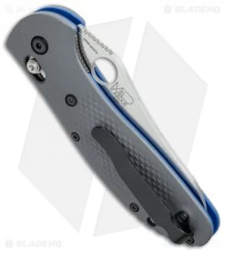 Benchmade Griptilian AXIS Lock Knife Gray/Blue G-10 (3.45" Satin) 550-1 -Knives Benchmade Store benchmade griptilian 550 1 side cm