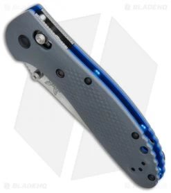 Benchmade Griptilian AXIS Lock Knife Gray/Blue G-10 (3.45" Satin) 551-1 -Knives Benchmade Store benchmade griptilian 551 1 BHQ 33455 jr spine