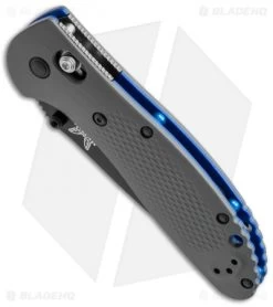 Benchmade Griptilian AXIS Lock Knife Gray/Blue G-10 (3.45" Black Serr) 551SBK-1 -Knives Benchmade Store benchmade griptilian 551sbk 1 bottom cm