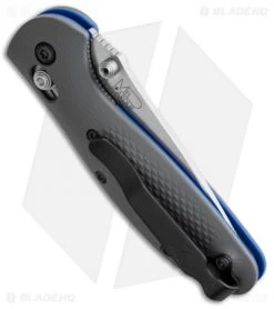 Benchmade Mini Griptilian AXIS Knife Gray/Blue G-10 (2.91" Satin Serr) 556S-1 7 Benchmade Mini Griptilian AXIS Knife Gray/Blue G-10 (2.91" Satin Serr) 556S-1 -Knives Benchmade Store benchmade mini griptilian 556 1 side cm 2