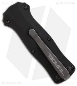 Benchmade Mini Infidel OTF Automatic Knife (3.10" Satin) 3350 -Knives Benchmade Store benchmade mini infidel 3350 back