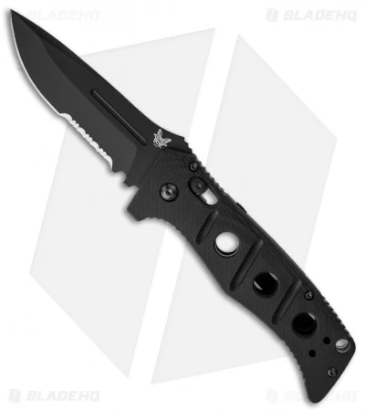 Benchmade 2750 Adamas Automatic Knife W/ Black Handle (3.82" Black Serr) 2750SBK 3 Benchmade 2750 Adamas Automatic Knife W/ Black Handle (3.82" Black Serr) 2750SBK