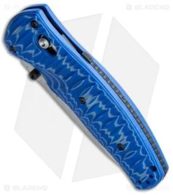 Benchmade Volli AXIS-Assist Knife Blue G-10 (3.26" Satin) 1000001-1601 -Knives Benchmade Store benchmade volli 1000001 1601 bottom cm
